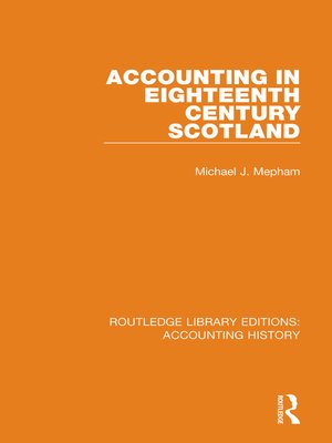 cover image of Accounting in Eighteenth Century Scotland